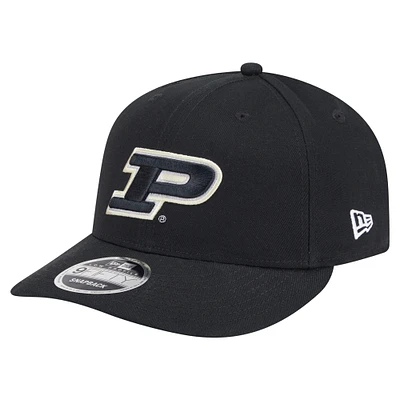 Men's New Era Black Purdue Boilermakers Low Profile 9FIFTY Snapback Hat