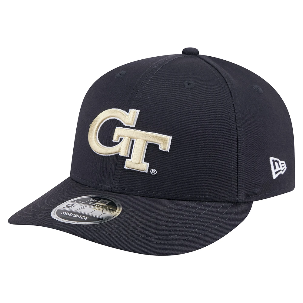 Men's New Era Navy Georgia Tech Yellow Jackets Low Profile 9FIFTY Snapback Hat