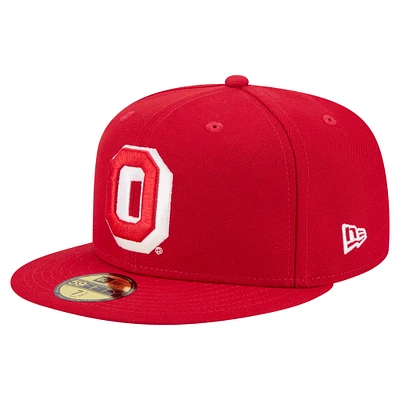 Men's New Era Scarlet Ohio State Buckeyes Vault 59FIFTY Fitted Hat