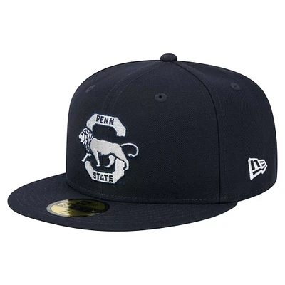 Men's New Era Navy Penn State Nittany Lions Vault 59FIFTY Fitted Hat