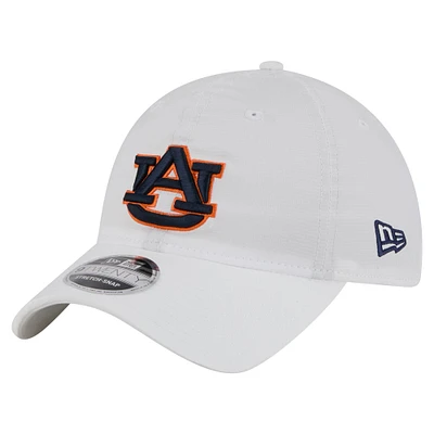 Men's New Era White Auburn Tigers Active Ripstop 9TWENTY Adjustable Hat