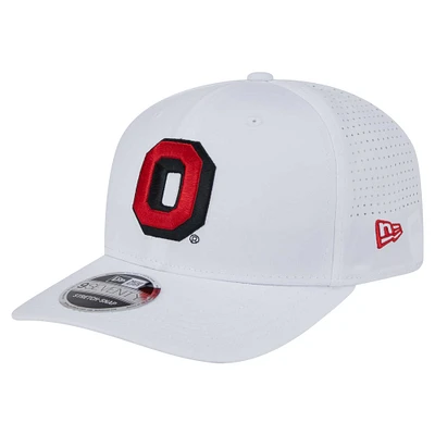 Men's New Era White Ohio State Buckeyes Perform Vault 9SEVENTY Stretch-Snap Hat