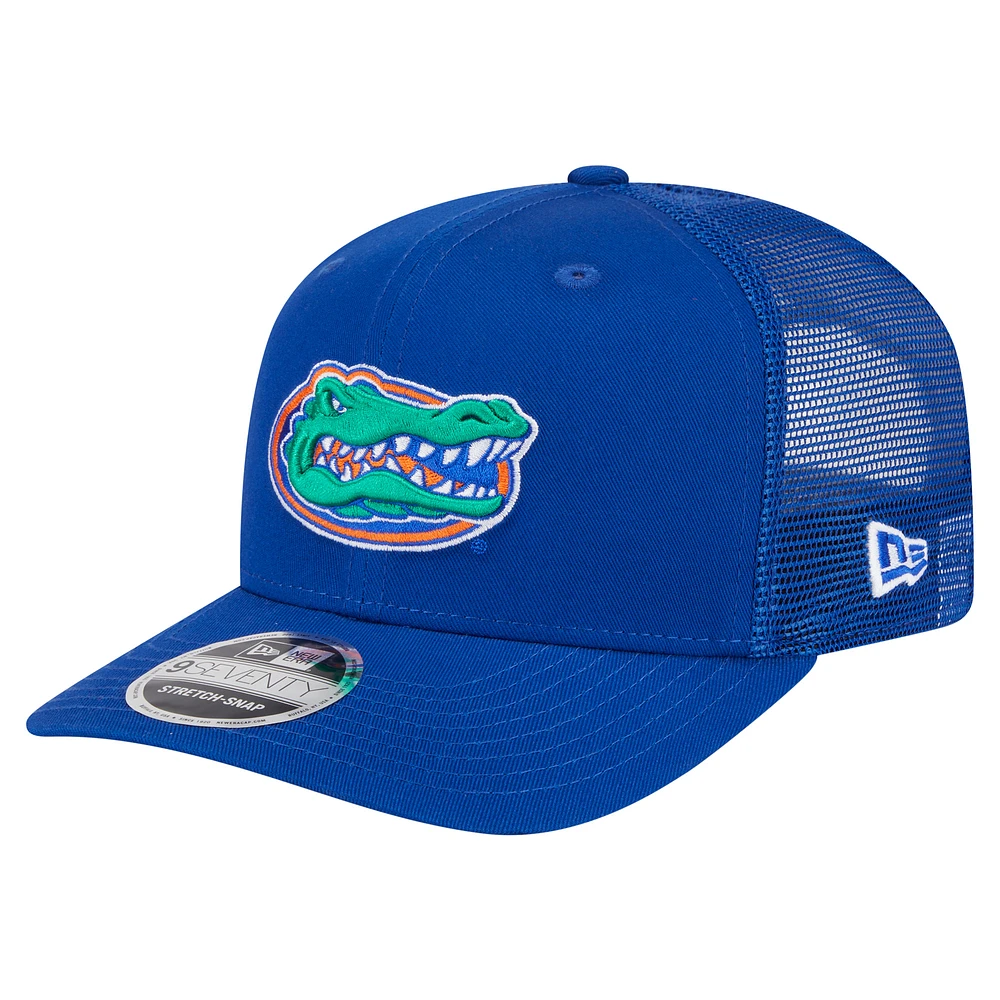 Men's New Era Royal Florida Gators Primary 9SEVENTY Trucker Stretch-Snap Hat