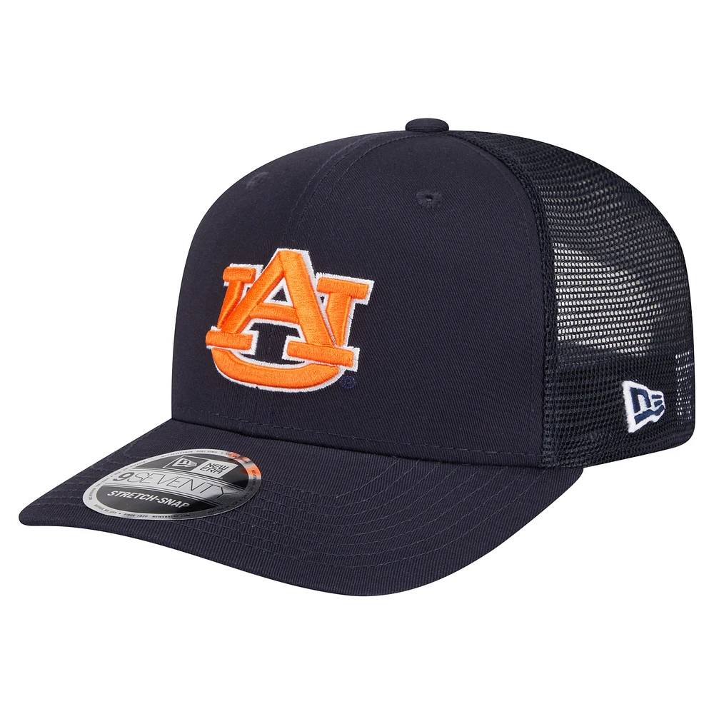 Men's New Era Navy Auburn Tigers Primary 9SEVENTY Trucker Stretch-Snap Hat