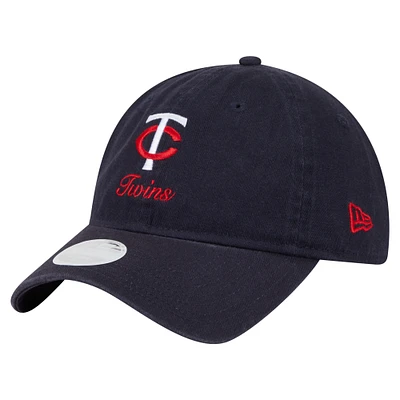 Women's New Era Navy Minnesota Twins Preppy Team 9TWENTY Adjustable Hat