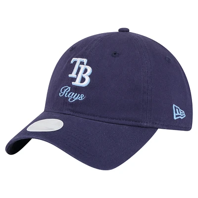 Women's New Era Navy Tampa Bay Rays Preppy Team 9TWENTY Adjustable Hat