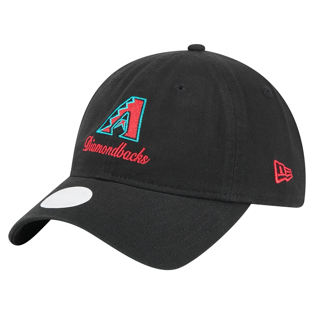 Women's New Era Black Arizona Diamondbacks Preppy Team 9TWENTY Adjustable Hat