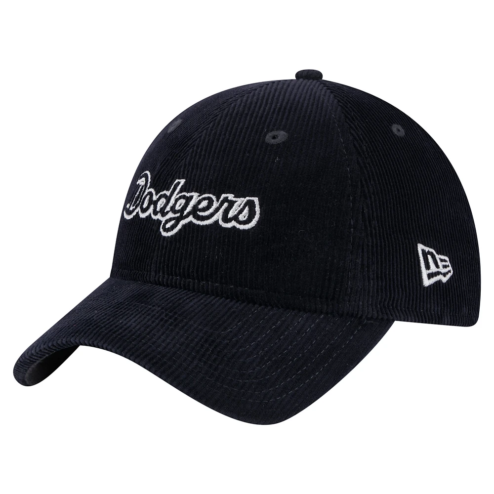 Women's New Era Dark Blue Los Angeles Dodgers Corduroy 9TWENTY Adjustable Hat