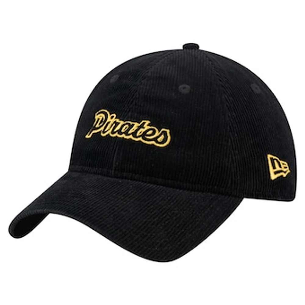 Women's New Era Black Pittsburgh Pirates Corduroy 9TWENTY Adjustable Hat