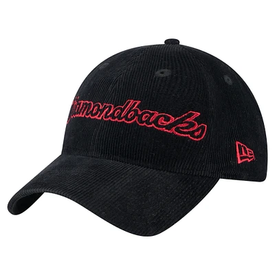Women's New Era Black Arizona Diamondbacks Corduroy 9TWENTY Adjustable Hat