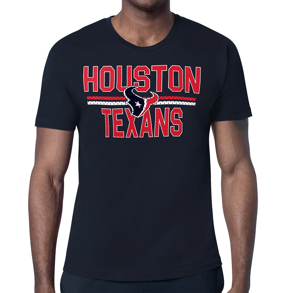 Men's Starter Navy Houston Texans Mesh Look T-Shirt