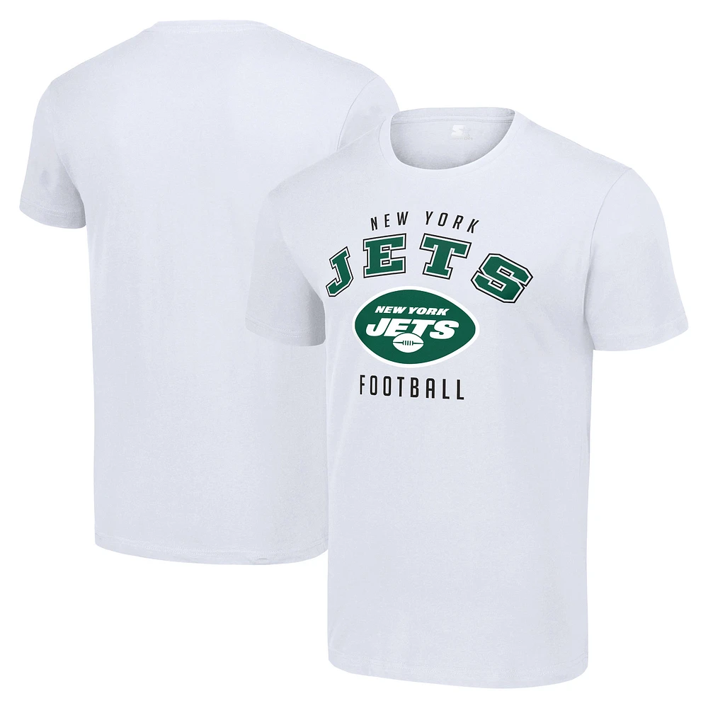 Men's Starter White New York Jets T-Shirt