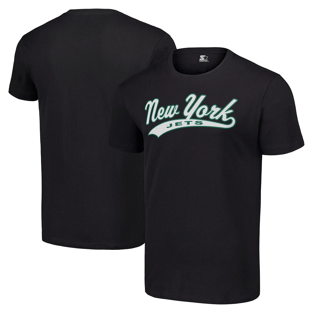 Men's Starter Black New York Jets City Tailsweep T-Shirt