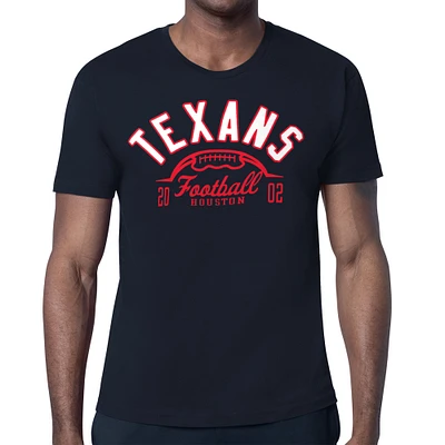 Men's Starter Navy Houston Texans Half Ball Logo T-Shirt