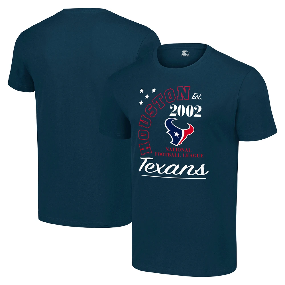 Men's Starter Navy Houston Texans Arch City T-Shirt