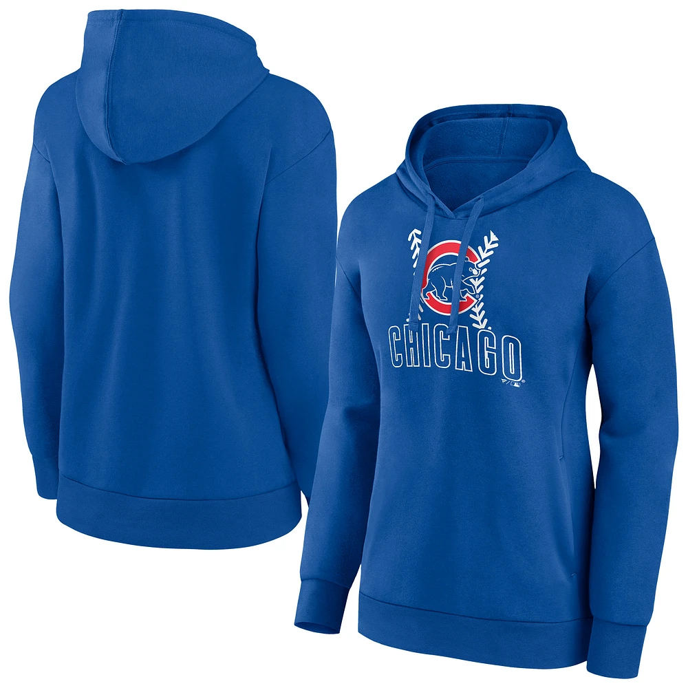 Women's Royal Chicago Cubs Fastball Pullover Hoodie