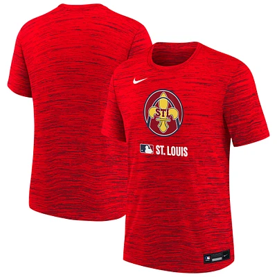 Youth Nike Red St. Louis Cardinals Authentic Collection City Connect Velocity Performance T-Shirt