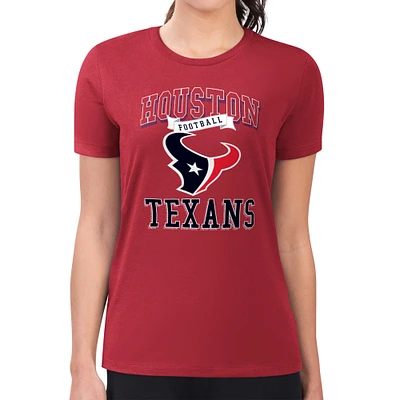 Women's G-III 4Her by Carl Banks Houston Texans Super-Slim Fit Lightweight Team Logo Graphic T-Shirt