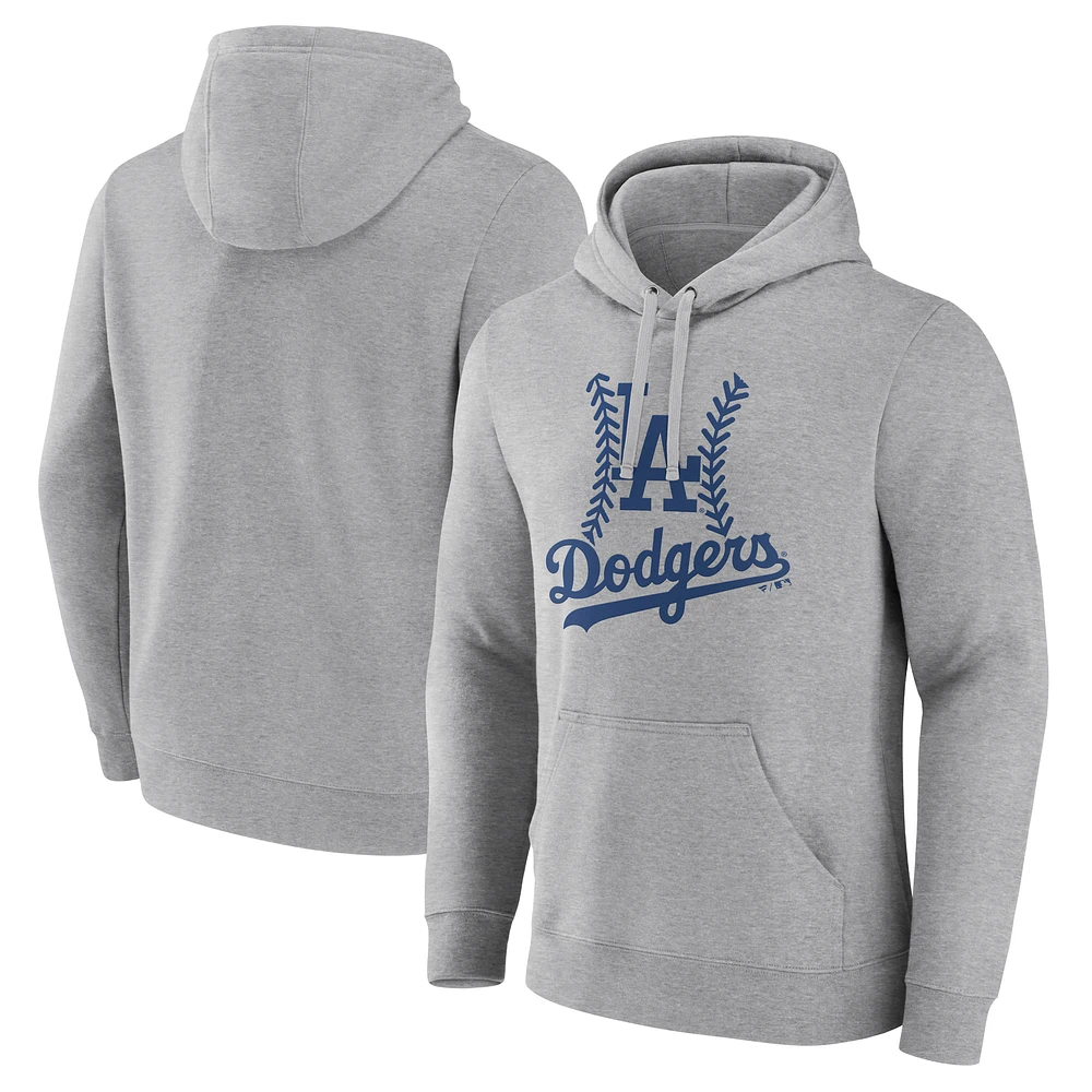 Men's Gray Los Angeles Dodgers Fastball Pullover Hoodie