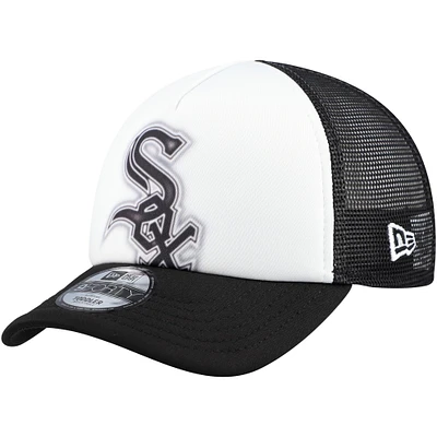 Toddler New Era White/Black Chicago White Sox Painted A-Frame 9FORTY Trucker Adjustable Hat