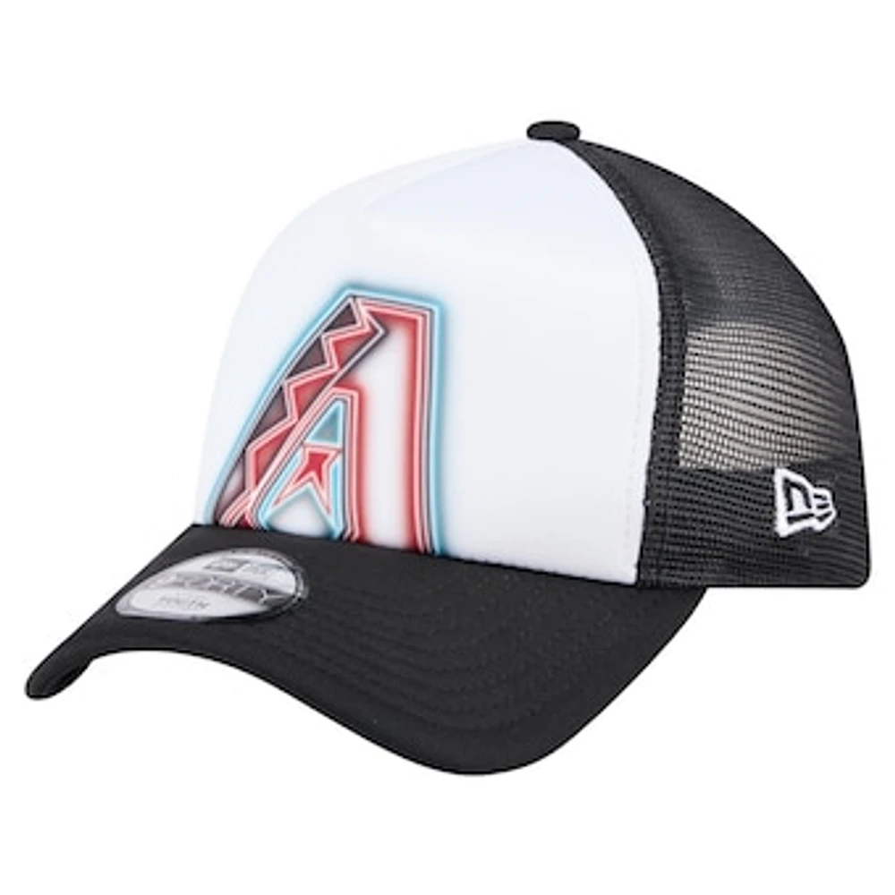 Toddler New Era White/Black Arizona Diamondbacks Painted A-Frame 9FORTY Trucker Adjustable Hat