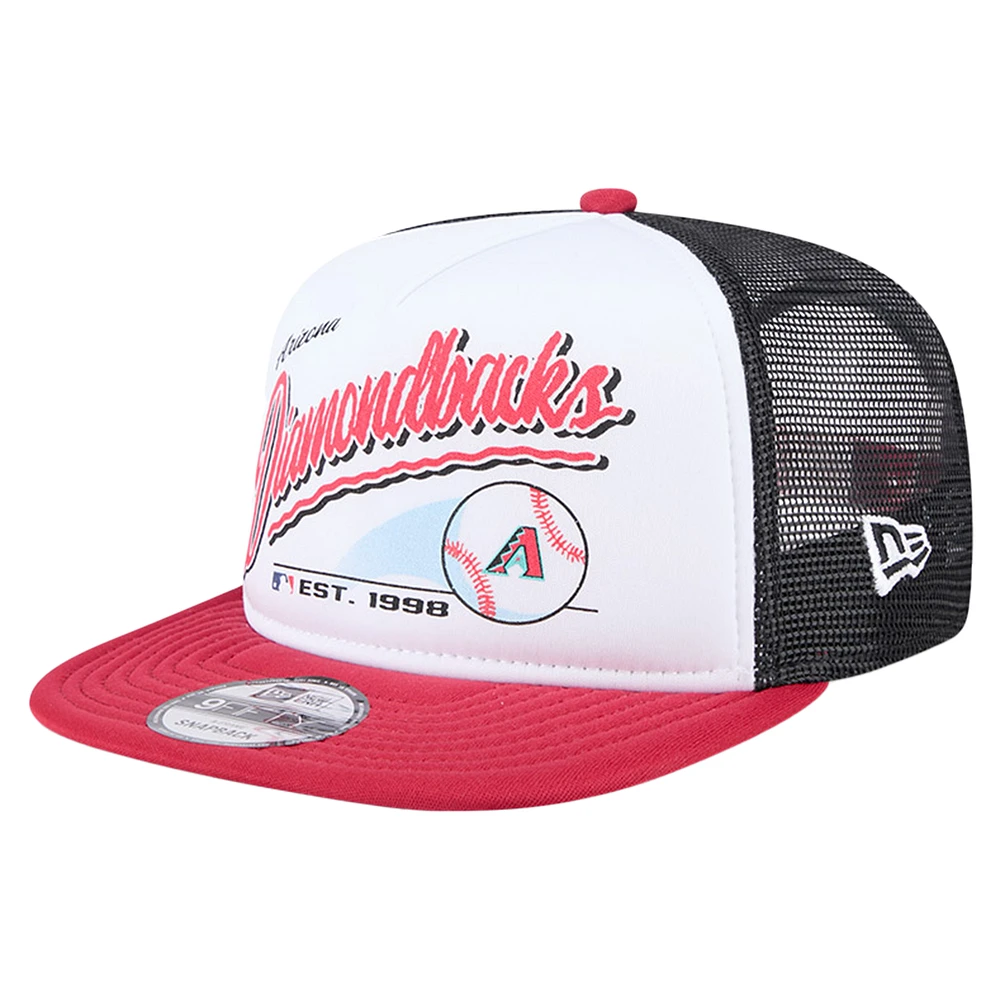 Youth New Era White Arizona Diamondbacks Retro 9FIFTY Snapback Hat
