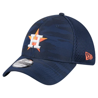 Youth New Era Navy Houston Astros Camo 39THIRTY Flex Hat