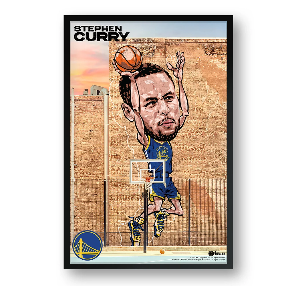 Stephen Curry Golden State Warriors Framed 14" x 20" Player Caricature Art