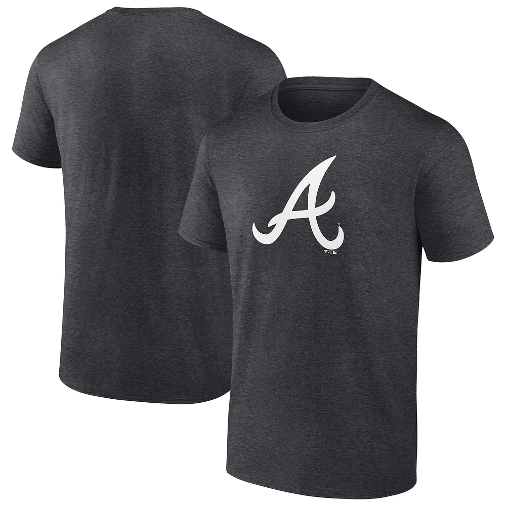 Men's Charcoal Atlanta Braves Monochrome T-Shirt