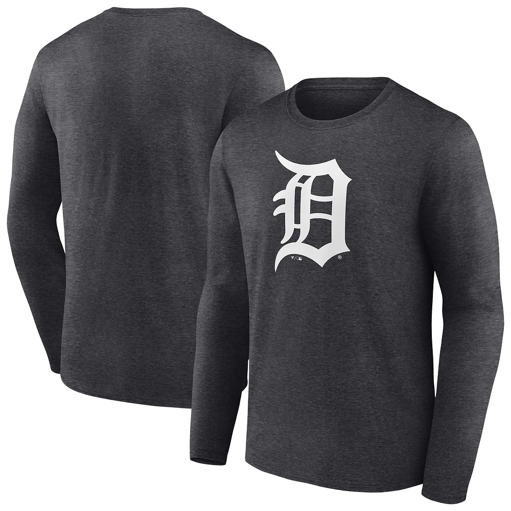 Men's Charcoal Detroit Tigers Monochrome Long Sleeve T-Shirt