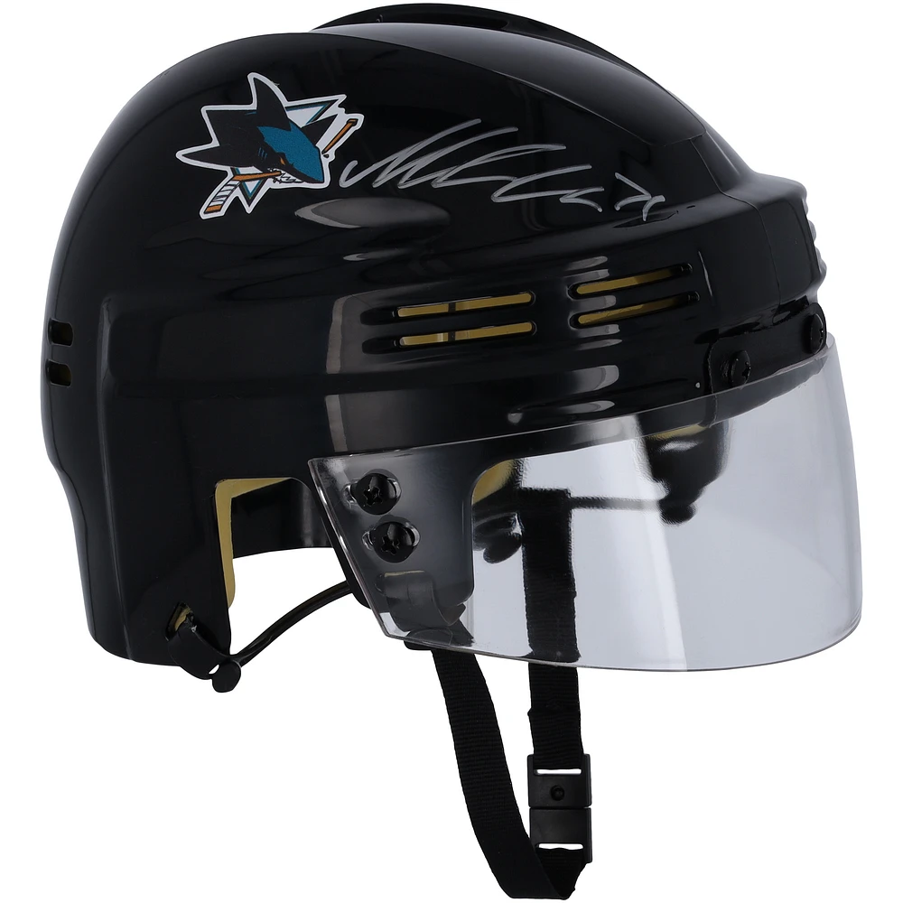 Macklin Celebrini San Jose Sharks Autographed Black Mini Helmet