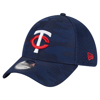 Men's New Era Navy Minnesota Twins Subtle Camo 39THIRTY Flex Hat