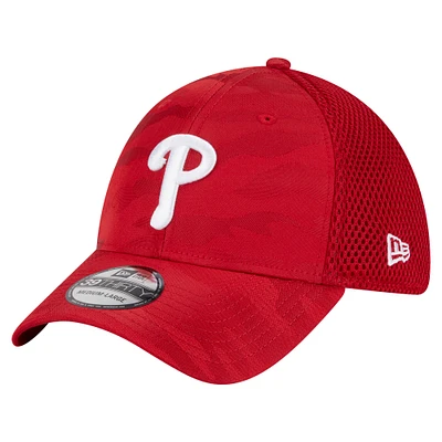Men's New Era Red Philadelphia Phillies Subtle Camo 39THIRTY Flex Hat
