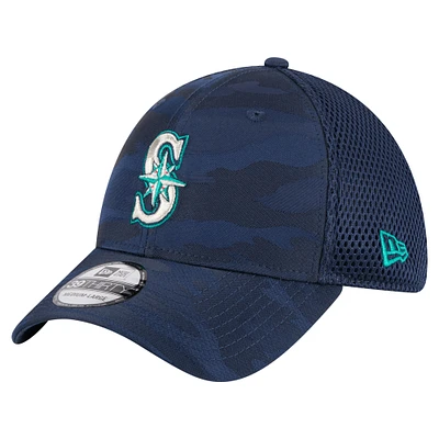 Men's New Era Navy Seattle Mariners Subtle Camo 39THIRTY Flex Hat