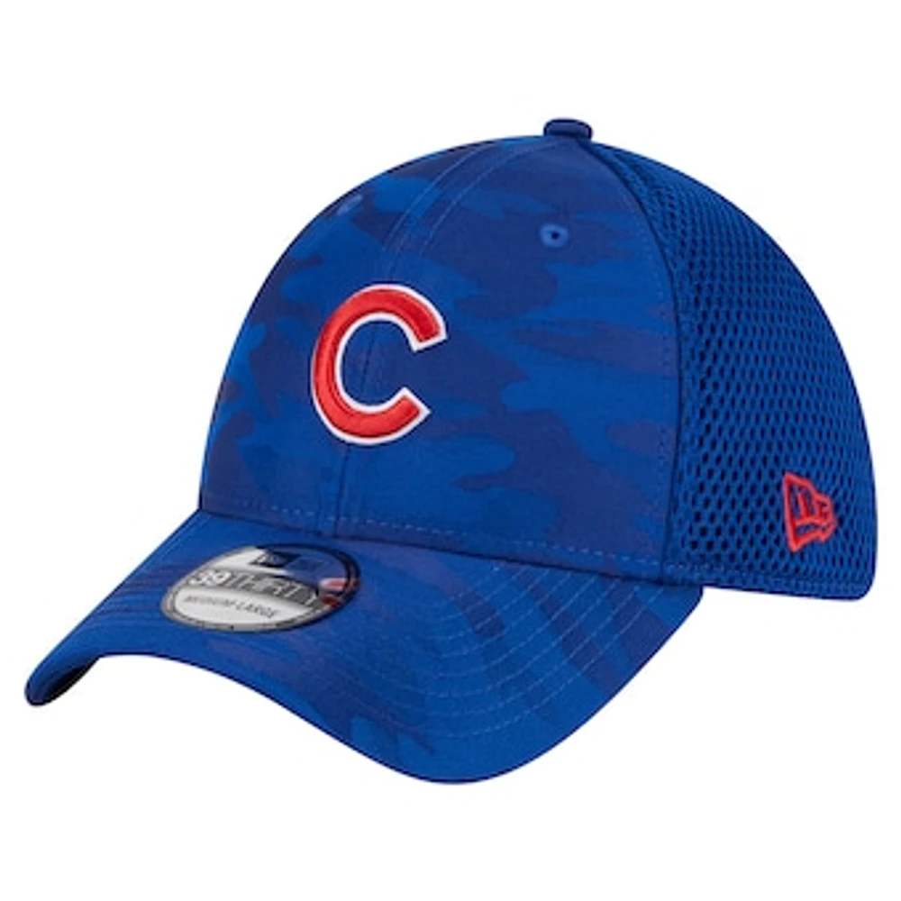 Men's New Era Royal Chicago Cubs Subtle Camo 39THIRTY Flex Hat