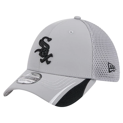 Men's New Era Gray Chicago White Sox Linear 39THIRTY Flex Hat