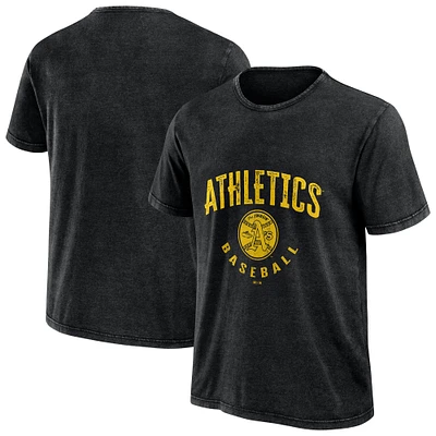 Men's Darius Rucker Collection by Fanatics Black Oakland Athletics Cooperstown Collection Washed T-Shirt