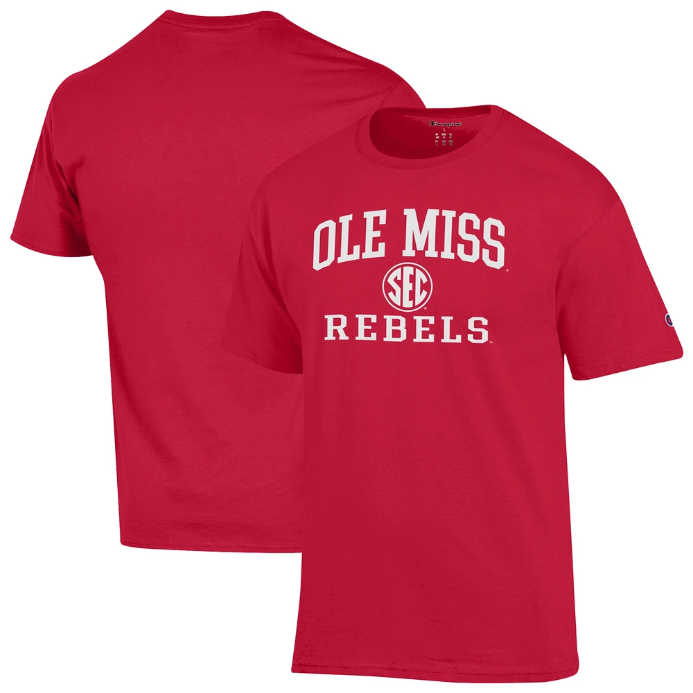 Men's Champion Red Ole Miss Rebels Team T-Shirt
