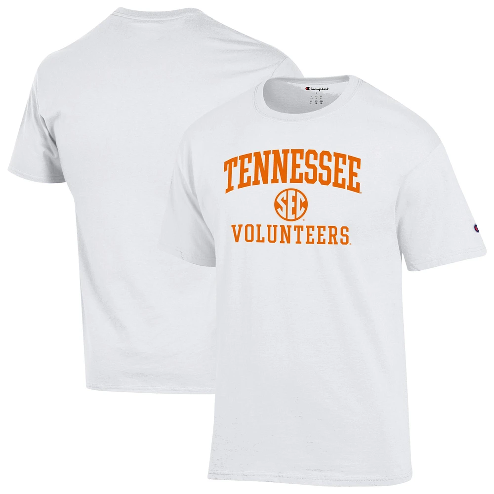 Men's Champion White Tennessee Volunteers Team T-Shirt