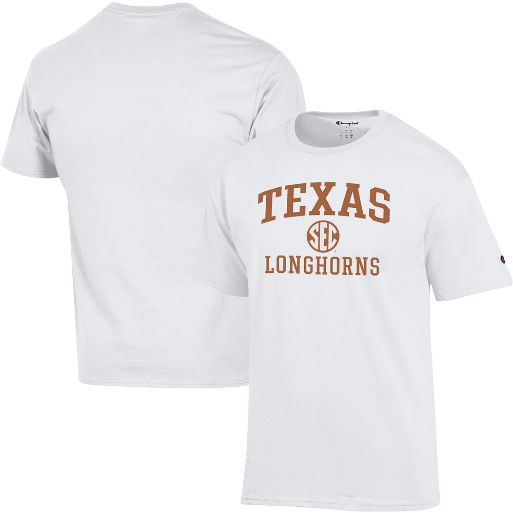 Men's Champion White Texas Longhorns SEC T-Shirt
