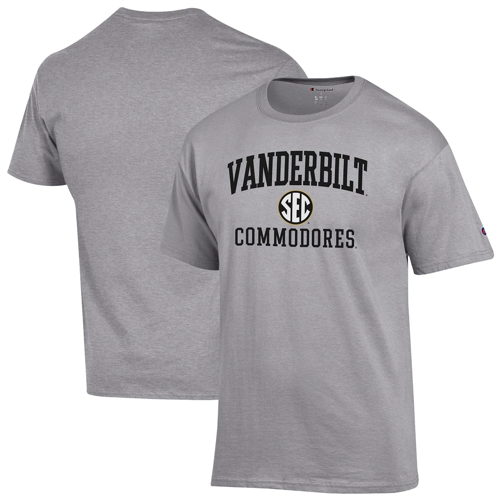 Men's Champion Gray Vanderbilt Commodores Team T-Shirt