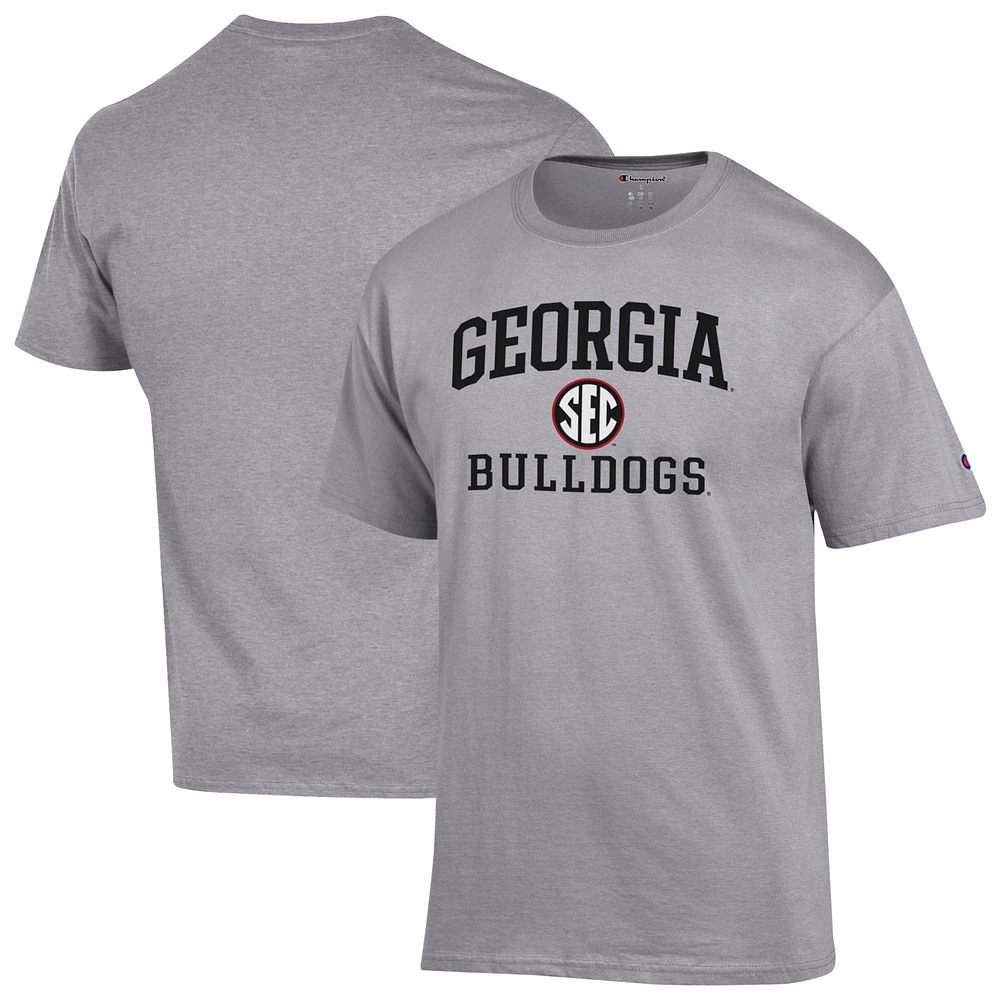 Men's Champion Gray Georgia Bulldogs Team T-Shirt