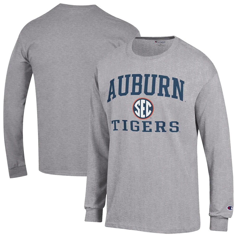 Men's Champion Gray Auburn Tigers Team Long Sleeve T-Shirt
