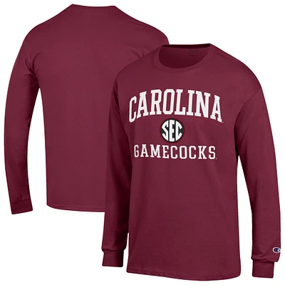Men's Champion Garnet South Carolina Gamecocks Team Long Sleeve T-Shirt