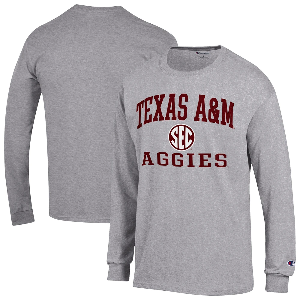 Men's Champion Gray Texas A&M Aggies Team Long Sleeve T-Shirt