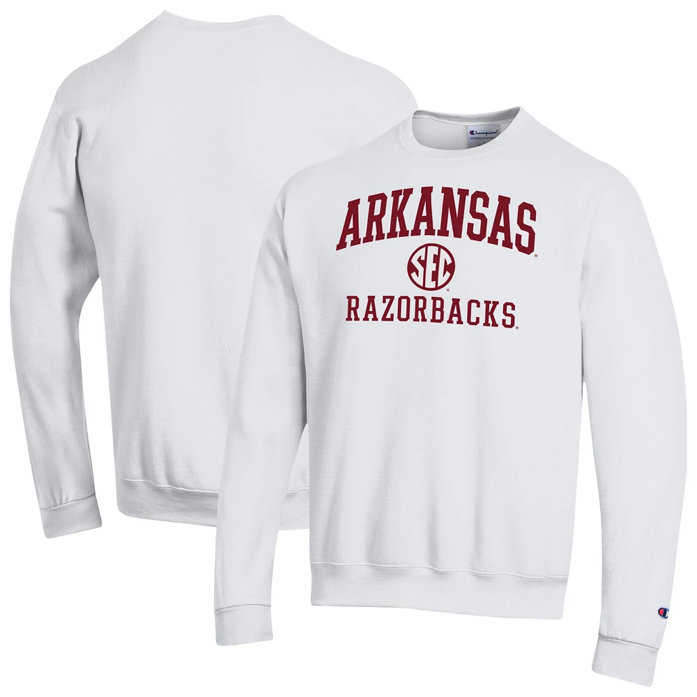 Men's Champion Arkansas Razorbacks Team Fleece Pullover Sweatshirt