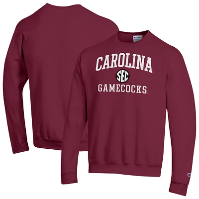 Men's Champion Garnet South Carolina Gamecocks Team Fleece Pullover Sweatshirt