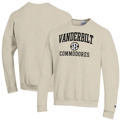 Men's Champion Oatmeal Vanderbilt Commodores Team Fleece Pullover Sweatshirt