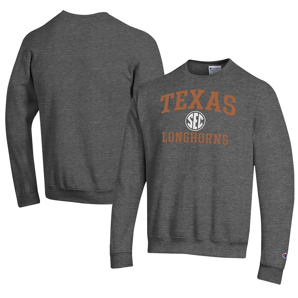 Men's Champion Graphite Texas Longhorns SEC Pullover Sweatshirt