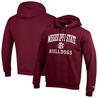 Men's Champion Maroon Mississippi State Bulldogs Team Fleece Pullover Hoodie